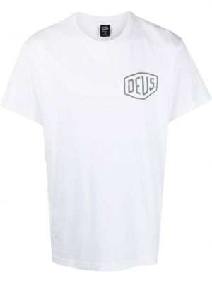 Тениска с принт Deus Ex Machina бяло
