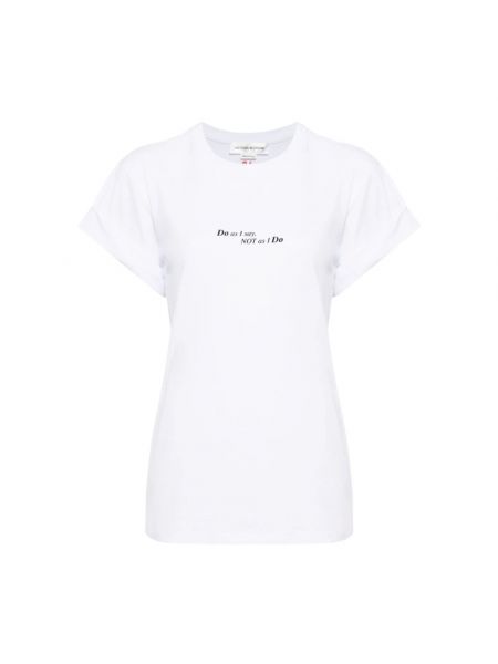 Koszulka z nadrukiem Victoria Beckham biała