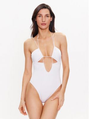 Bílé jednodílné plavky Calvin Klein Swimwear