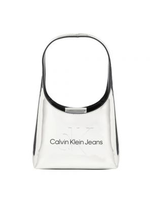 Shopperka Calvin Klein Jeans srebrna
