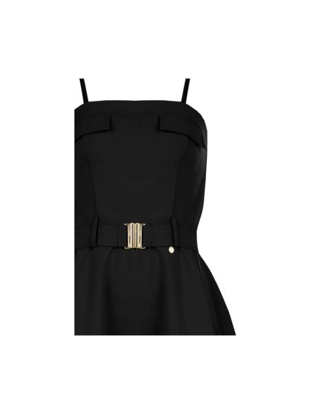 Mini vestido sin mangas con escote cuadrado Rinascimento negro