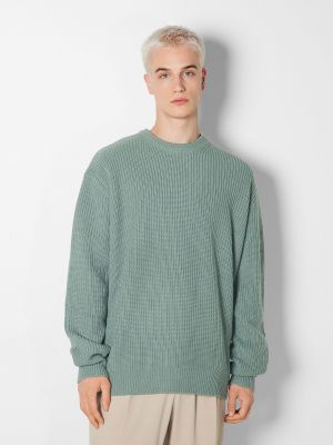 Пуловер Bershka зелено