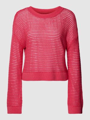 Dzianinowy sweter Vero Moda różowy
