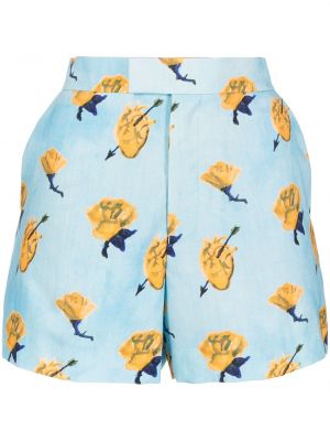 Trykt floral ull shorts Undercover blå