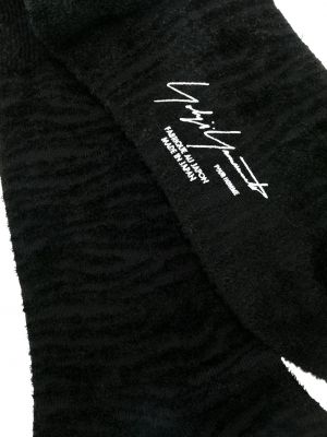 Žakárové ponožky s potiskem Yohji Yamamoto černé