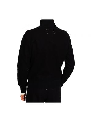 Jersey cuello alto de lana Maison Margiela negro