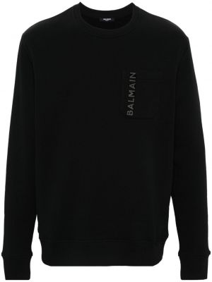 Sweatshirt aus baumwoll Balmain schwarz
