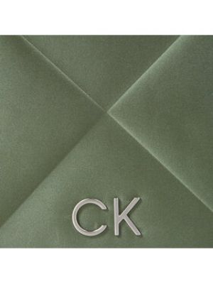 Saténová kabelka Calvin Klein zelená