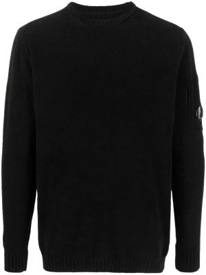 Pleten bombažni pulover C.p. Company črna