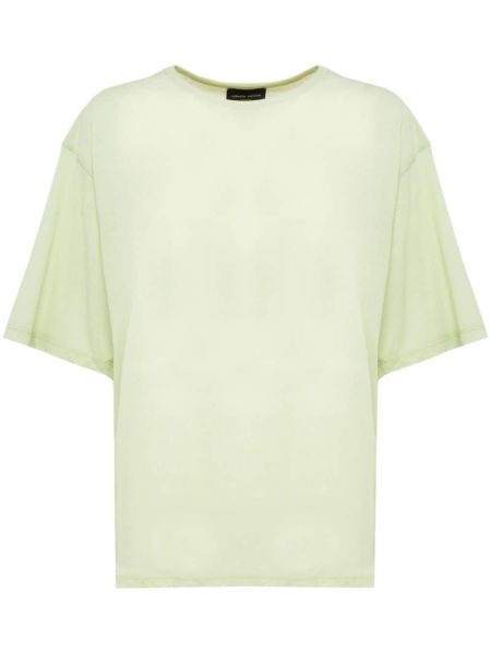 Rund hals t-shirt Roberto Collina grøn