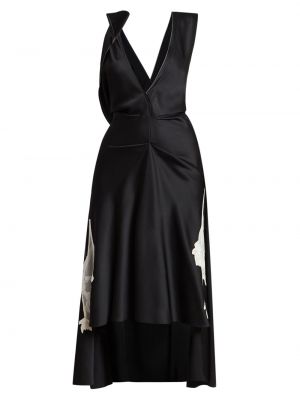 Кружевное платье миди с драпировкой Victoria Beckham