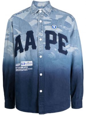 Bavlnená košeľa Aape By *a Bathing Ape® modrá