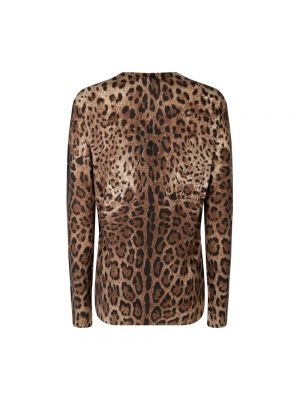 Sudadera de tela jersey con estampado de cachemira Dolce & Gabbana marrón