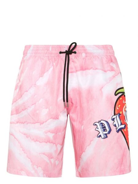 Pantaloni scurți cu imagine Philipp Plein roz