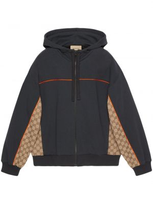 Pamučna hoodie s kapuljačom Gucci crna