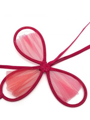 Květinový hedvábný pásek Nensi Dojaka růžový