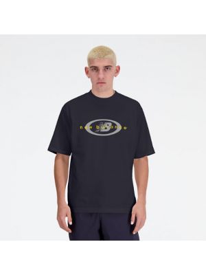 Oversize t-shirt aus baumwoll New Balance schwarz