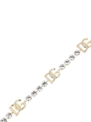 Krištáľový náhrdelník Dolce & Gabbana zlatá