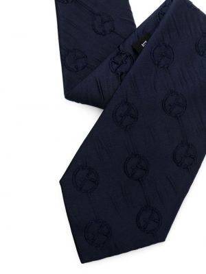 Žakardinis kaklaraištis Giorgio Armani mėlyna
