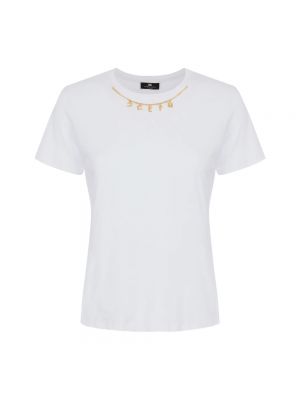 Jersey t-shirt Elisabetta Franchi weiß