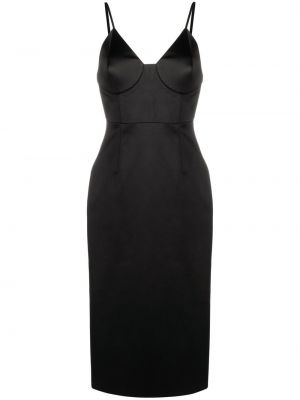 Копринена коктейлна рокля Gucci черно