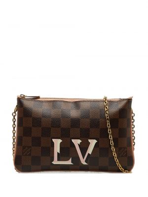 Borse pochette con cerniera Louis Vuitton marrone