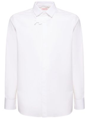 Φλοράλ βαμβακερό πουκάμισο Valentino λευκό