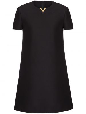 Φόρεμα από κρεπ Valentino Garavani μαύρο