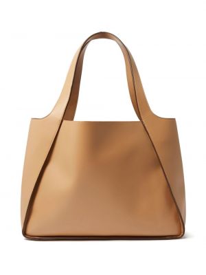 Leder shopper handtasche Stella Mccartney beige