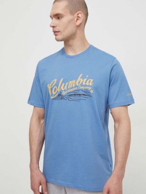 Koszulka bawełniana Columbia niebieska