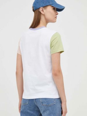 Bavlněné tričko Vans bílé