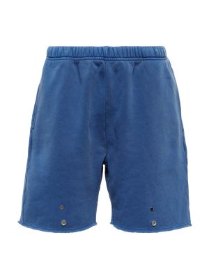Pantaloni scurți din bumbac Les Tien albastru