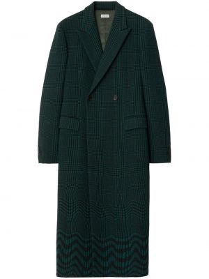 Manteau à carreaux Burberry vert