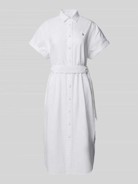 Biała sukienka koszulowa Polo Ralph Lauren