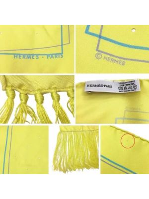 Bufanda de seda Hermès Vintage amarillo