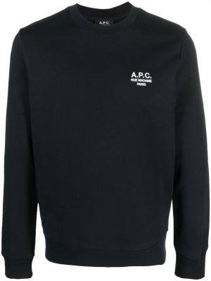 Medvilninis siuvinėtas džemperis A.p.c. juoda