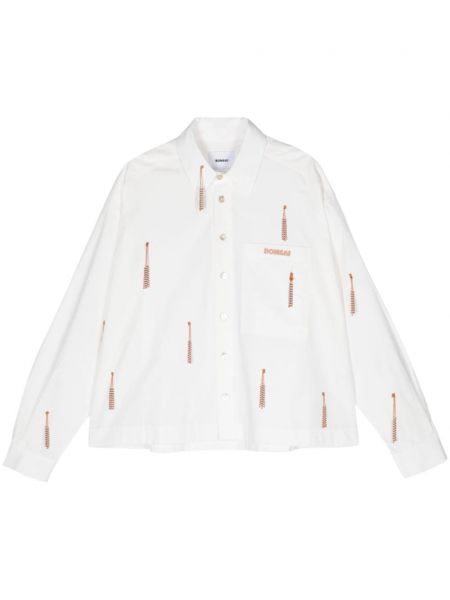 Памучна дълга риза Bonsai бяло
