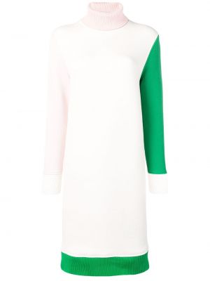 Vestido con cuello alto Thom Browne blanco