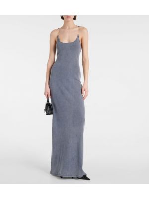 Sukienka długa bawełniana Y/project niebieska