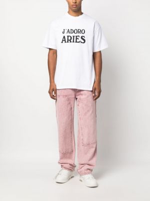 Bavlněné tričko Aries bílé