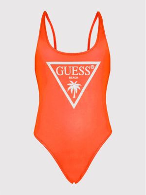 Jednodílné plavky Guess oranžové