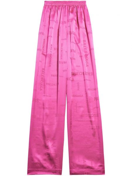 Spodnie sportowe relaxed fit Balenciaga różowe