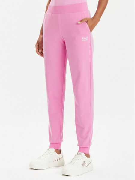 Spodnie sportowe Ea7 Emporio Armani różowe