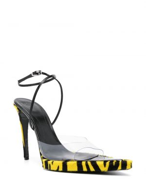 Transparente sandale mit zebra-muster Gcds schwarz