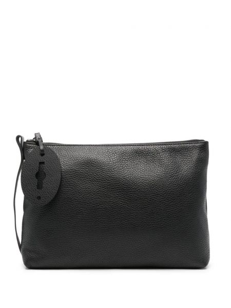 Kožna clutch torbica Zanellato crna