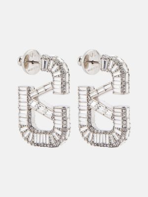 Σκουλαρίκια με πετραδάκια Valentino ασημί