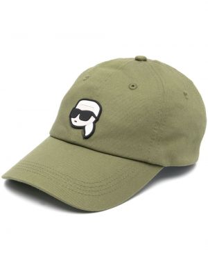 Cappello con visiera Karl Lagerfeld verde