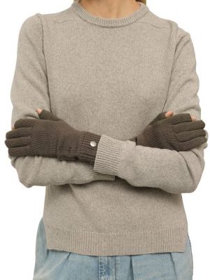 Шерстяные перчатки Rick Owens серые
