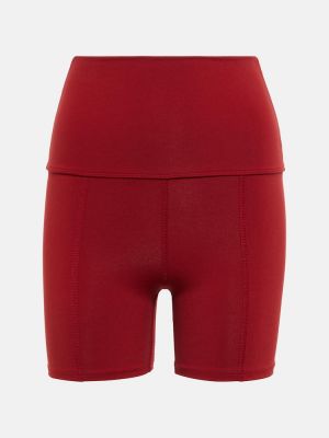 Pantaloni scurți de sport cu imprimeu geometric Live The Process roșu