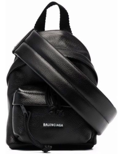 Černý batoh s potiskem Balenciaga